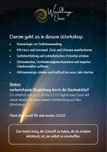 Workshop: "Ein guter Start ins neue Jahr"